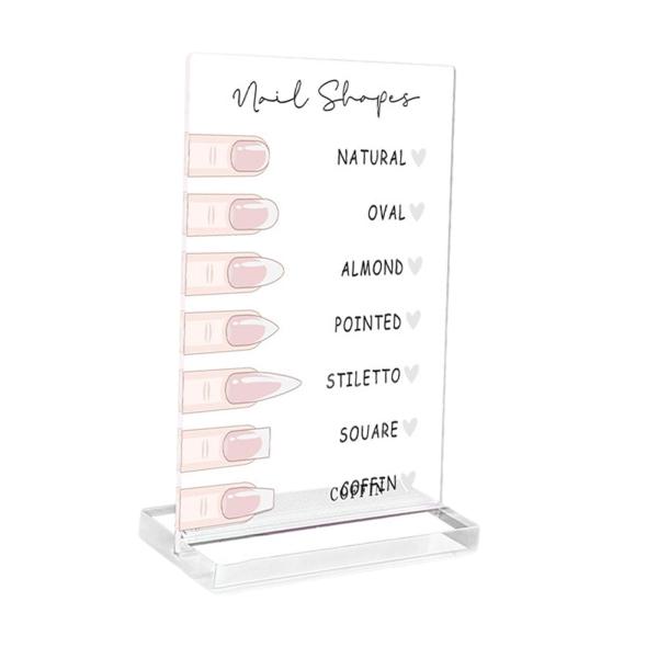 ネイルアートディスプレイボード プロフェッショナル キュート 小型 スタンディング ネイルルーム デコレーション クリア