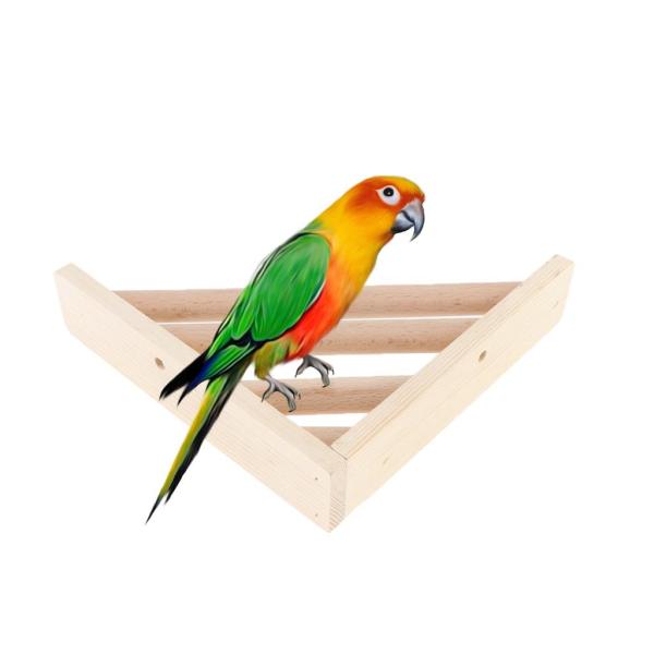インコの木製オウム鳥スタンド