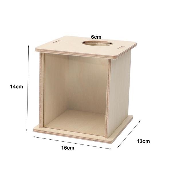 16cm×13cm×14cm 木製ハムスターケージ 目に見えるハムスター アクリル製掘削ボックス 木製