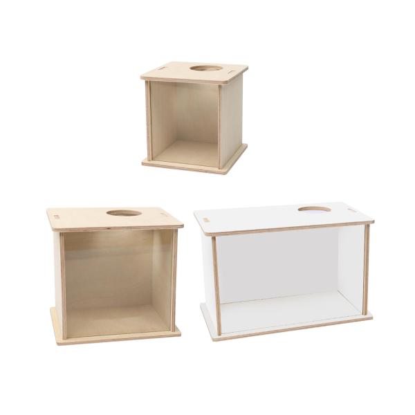 16cm×13cm×14cm 木製ハムスターケージ 目に見えるハムスター アクリル製掘削ボックス 木製