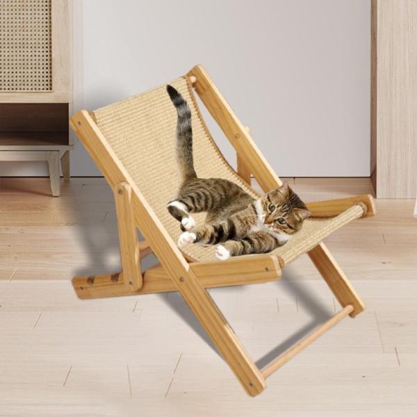 ブルーカラーキャンバス キャットラウンジベッド 猫ラウンジチェアベッド屋外ペットコット犬用