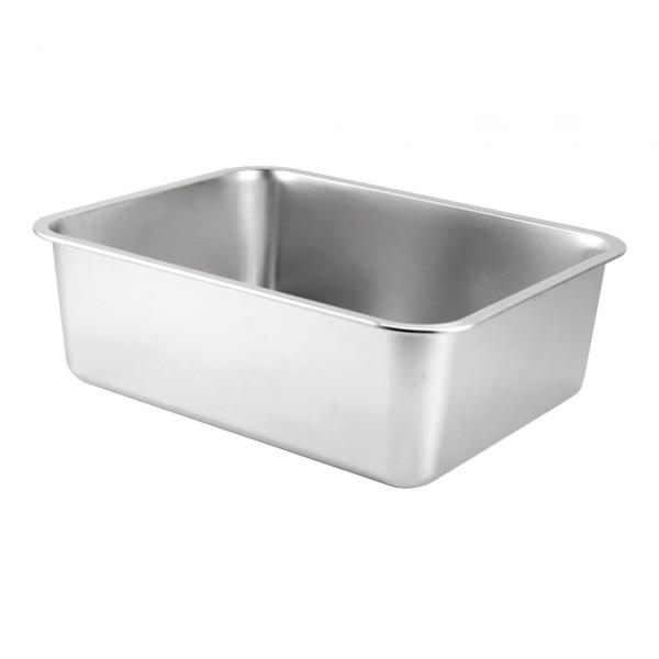 猫用トイレ ステンレス鋼 大型オープントップ ペット用トイレ 猫砂盆地 60cmx40cmx10cm