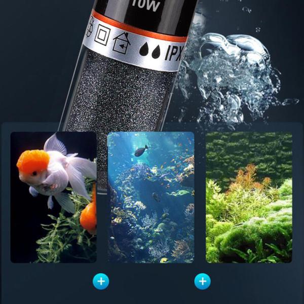 水族館ヒーター水中サーモスタットヒーターデジタルディスプレイ 10 ワットミニ加熱ロッドペットウォーターディスペンサー爬虫類水生テラリウム用