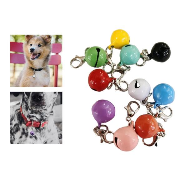 10個の猫の首輪ベル、犬の首輪ベルチャーム、猫のネックレスペンダント犬用ペットの首輪ベル