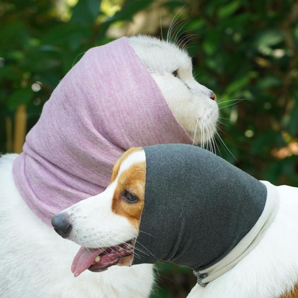 S ペット用スヌード 犬耳カバー 犬用静音耳カバー イヤーマフ