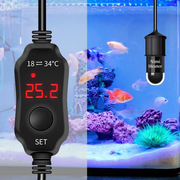 水族館ヒーターミニ過熱保護インテリジェント温度コントローラー水から遮断
