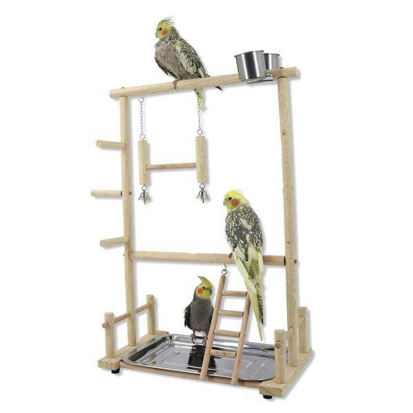 木製鳥の遊び場インコベビーサークルはしご運動止まり木遊び鳥かむおもちゃケージアクセサリーインコラブバード