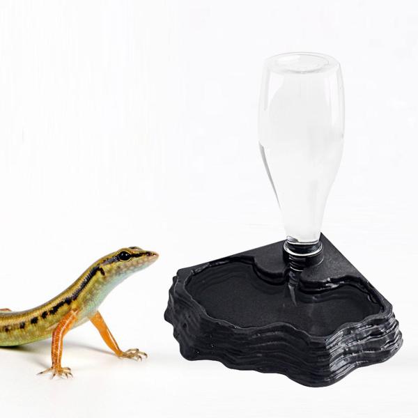 ブラック 爬虫類の水飲み場 爬虫類用ウォーターディスペンサー 自動給水器 カメ