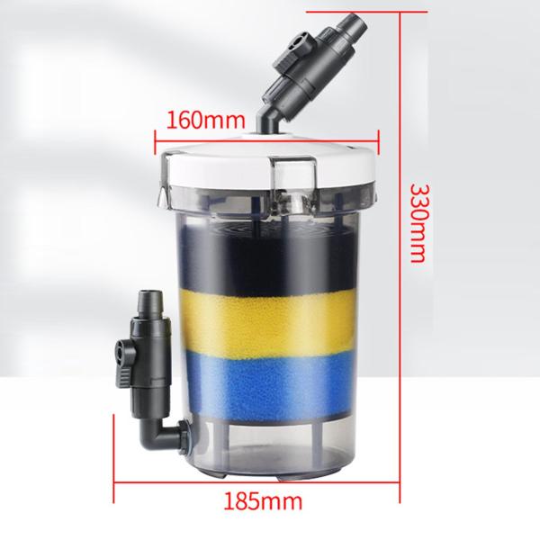 18.5×33×16cm 水族館設備 観賞魚水槽用外部キャニスターフィルター
