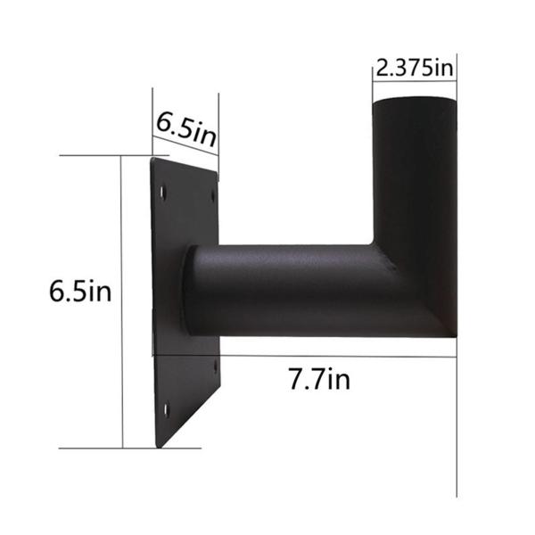 テノンフィッターアダプター 90度壁取り付けブラケット L 壁取り付けアダプター ストリート スクエアポール 納屋 裏庭用