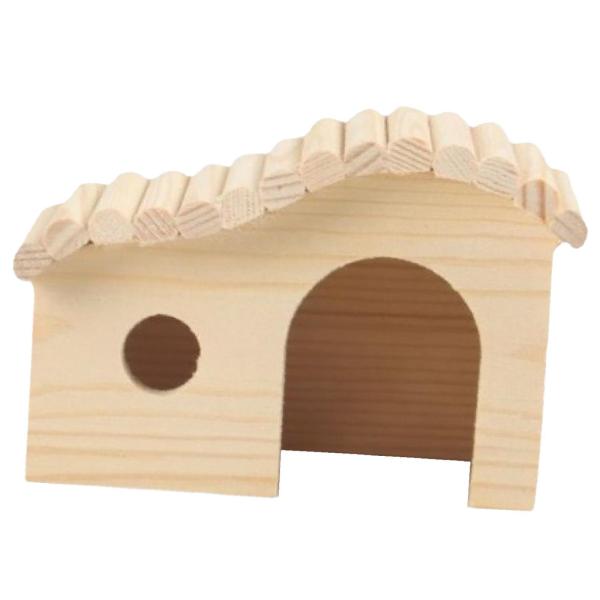 木製ハムスター隠れ家ハウス ハムスター小屋 手作りプラットフォーム 創造性 小動物 小型ペット用睡眠小屋 レミング