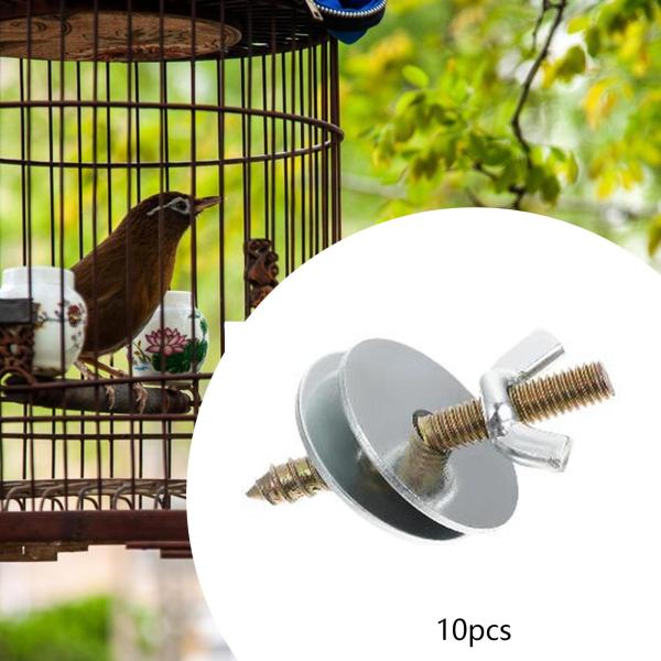 鳥の止まり木を作るためのナットとネジ10個 金属製鳥かご止まり木 ネジとナット ラック オウムスタンド オウムのおもちゃ用