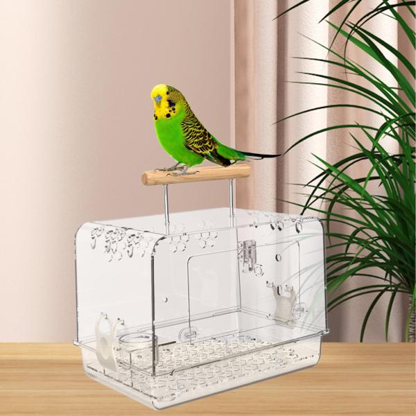 鳥かご 鳥運搬車 アクリル製鳥用キャリア クリアビューケージ
