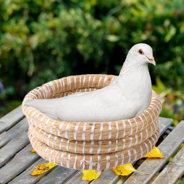 鳥の巣 繁殖巣 小動物用ベッドハウス フラットベース 孵化巣 鳩の巣 セキセイインコ用鳥かごアクセサリー