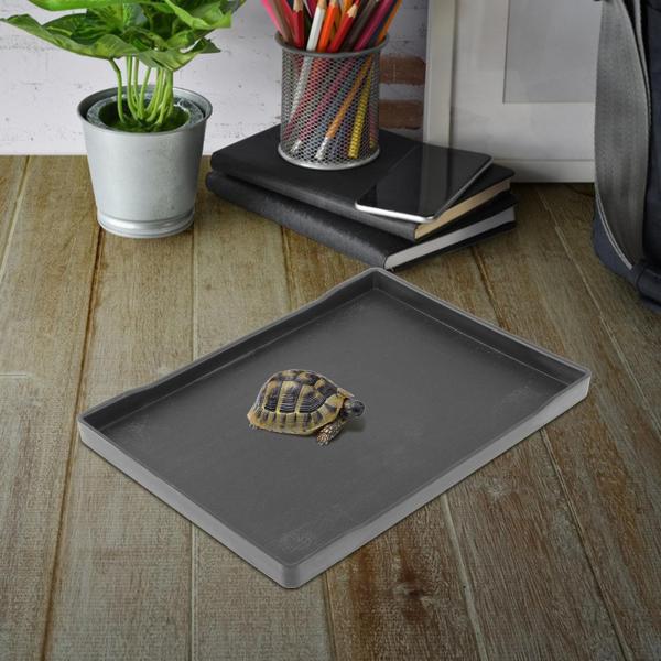 爬虫類用ウォーターボウル 装飾爬虫類用フィーダー カエル フトアゴヒゲトカゲ ハムスター用 XL ブラック