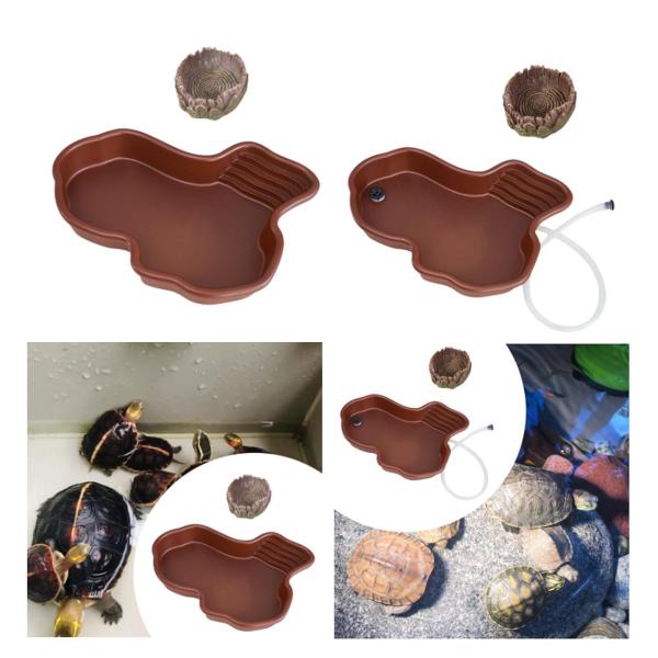 爬虫類用給水ボウル 装飾用 フトアゴヒゲトカゲ カエル ペット用品 排水なし