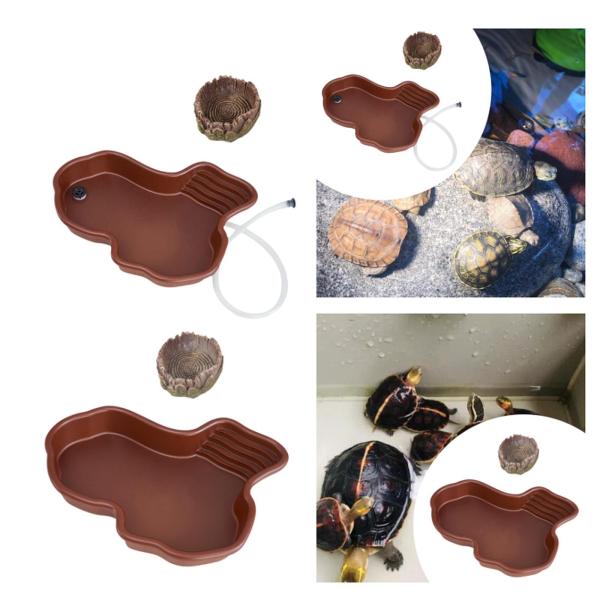 爬虫類用給水ボウル 装飾用 フトアゴヒゲトカゲ カエル ペット用品 排水なし