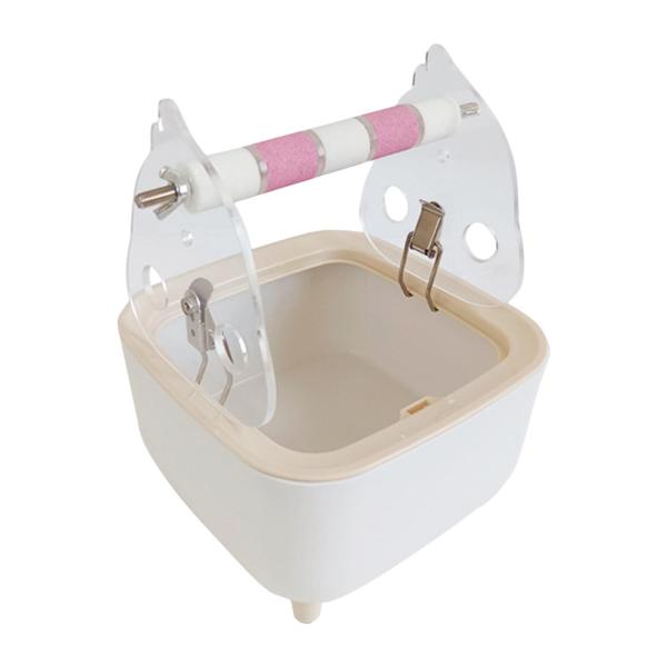 オウムトレーニングトイレスタンド 固定排泄止まり木 ゴミ箱付き