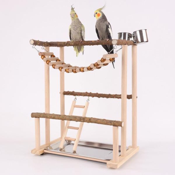 オウム鳥遊び場、オウムプレイスタンドアクティビティセンター、インコ鳥遊びスタンド、セキセイインコ小型インコ用バードジム
