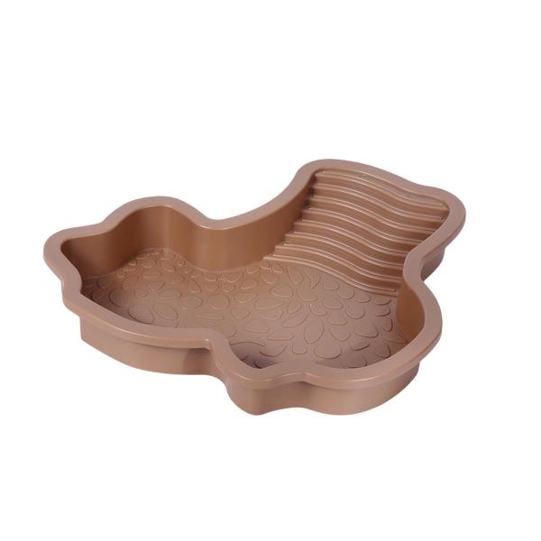 茶色 黄色 爬虫類用水浴び皿 爬虫類用入浴プール 爬虫類用バスボウル ラダー