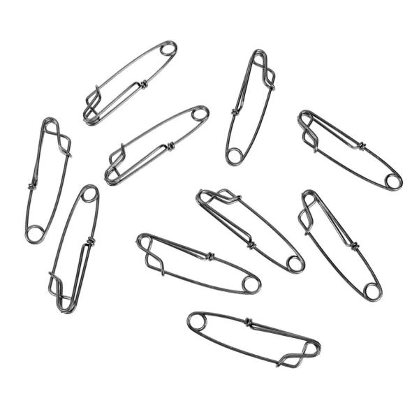 釣り糸 クリップ 釣りスナップ ステンレス シルバー 耐腐食性 全3サイズ - M