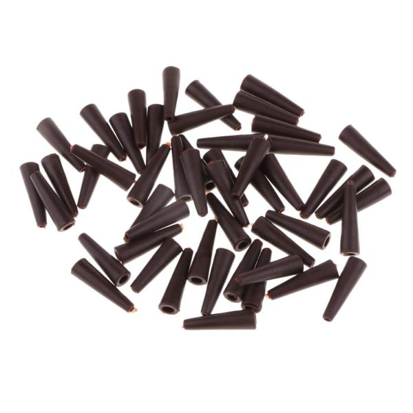 50本ラバーチューブブラウンコーンクリップカープリグスリーブ20mm