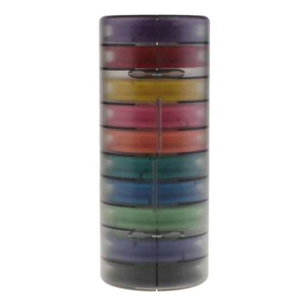 釣り糸スプール 糸卷き 丸型 楕円ボビン まく 収納ケース付 10個セット