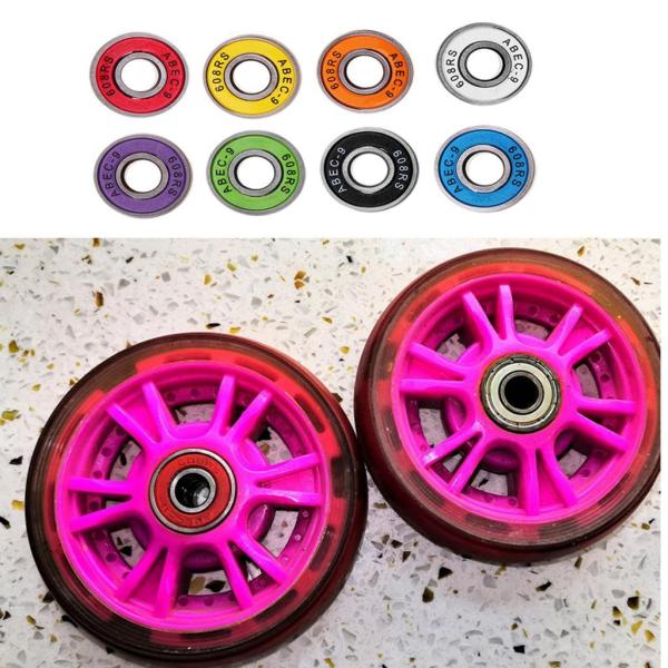 ロット8フリクションレスAbec 9スケートボードローラースケートベアリングホワイト