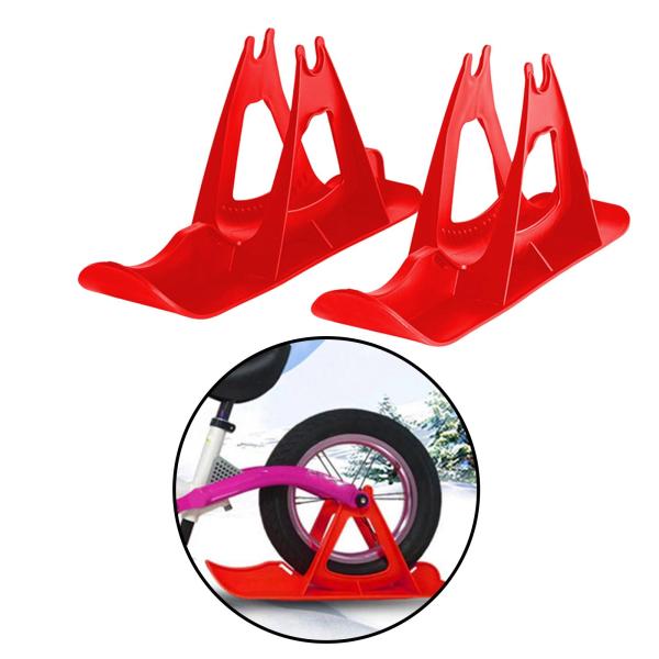 レッド スキーバランスバイク キッズ スノー スキー そり ソリ トボガン