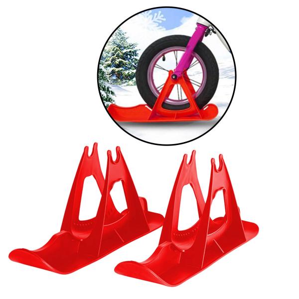 レッド スキーバランスバイク キッズ スノー スキー そり ソリ トボガン