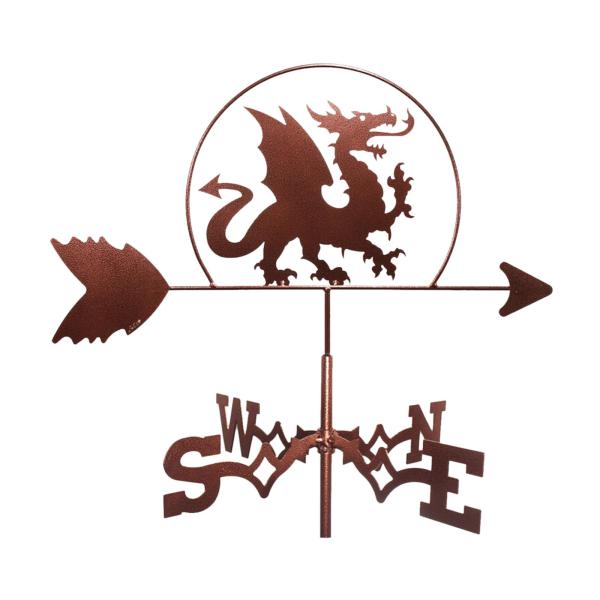 レトロなドラゴンの形の装飾的な風見鶏耐久性のある風見鶏の屋根マウントガーデンヤードステーク、鉄の風見鶏農場のシーンの装飾