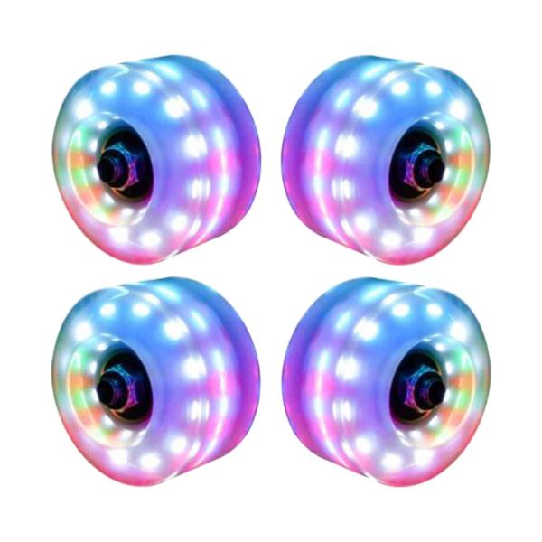 ルミナスクワッドローラースケートホイールライトライトLEDベアリングストリートアウトドアカラフル