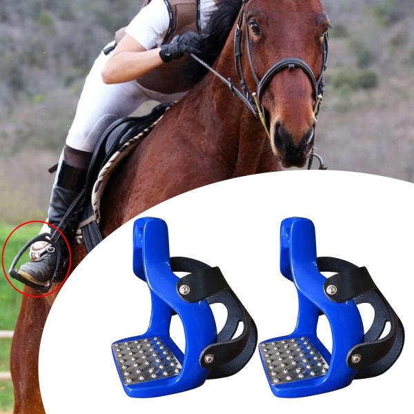 セーフティーブルーに乗るための5色のホーススターラップステンレス軽量乗馬
