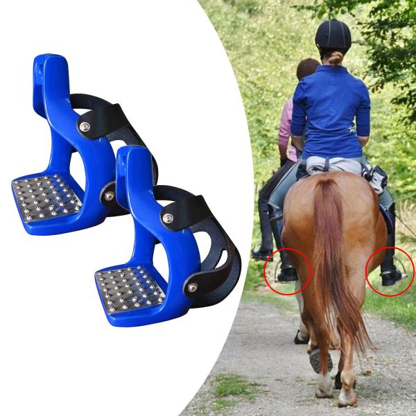 セーフティーブルーに乗るための5色のホーススターラップステンレス軽量乗馬