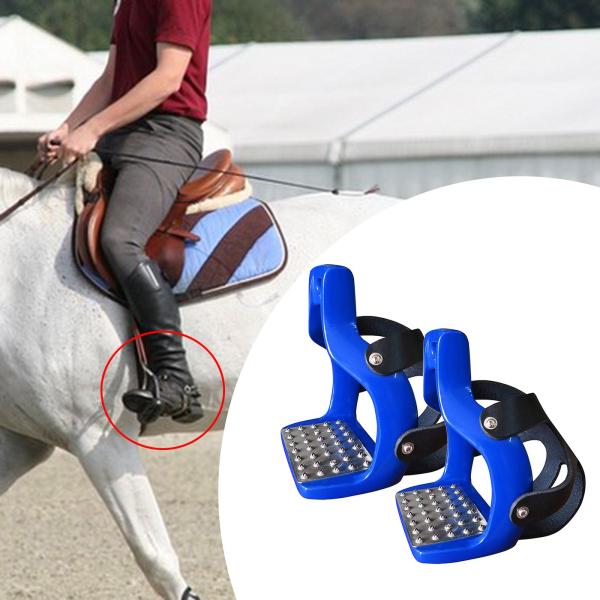 セーフティーブルーに乗るための5色のホーススターラップステンレス軽量乗馬