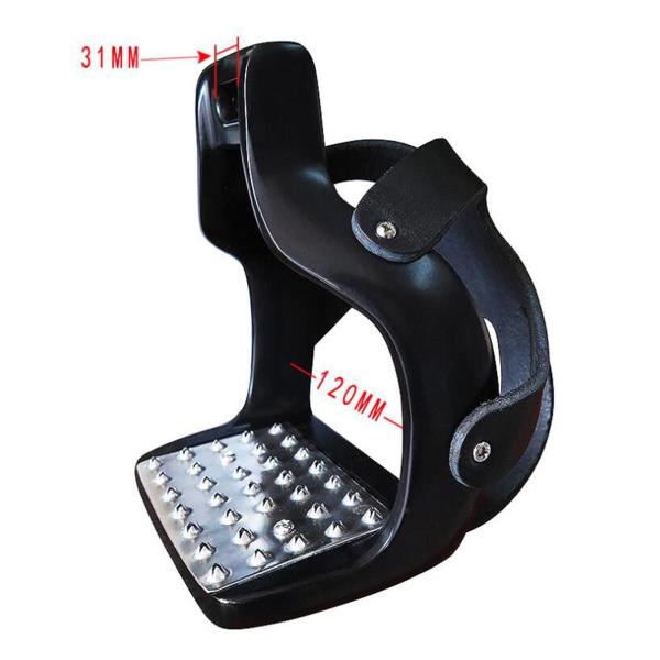 安全性を高めるための5色のホーススターラップステンレス軽量乗馬ブラック