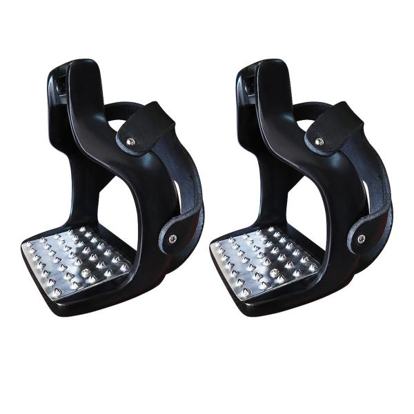 安全性を高めるための5色のホーススターラップステンレス軽量乗馬ブラック