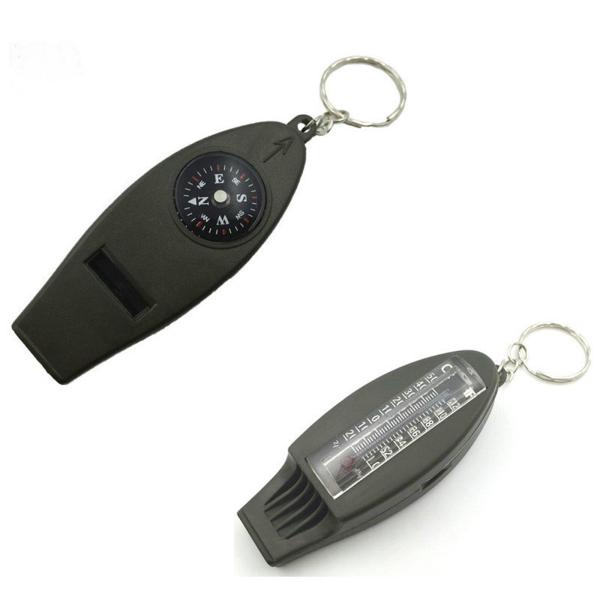 コンパス ホイッスル コンボ ホイッスル 緊急キーホルダー キーチェーン付き 拡大鏡 サバイバル マルチツール コンパス ハイキング アドベンチャー