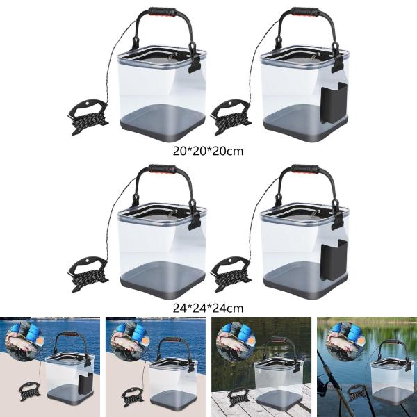 小さい 釣りバケツ 釣りバケツ透明EVA折りたたみ可能