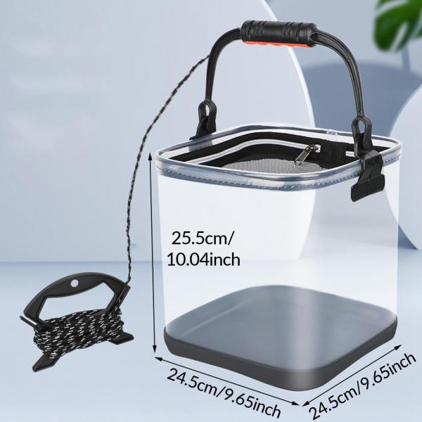 釣りバケツ 透明 EVA 水容器 釣り ガーデニング 屋外用 大