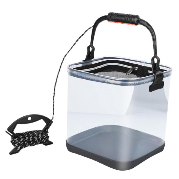 釣りバケツ 透明 EVA 水容器 釣り ガーデニング 屋外用 大