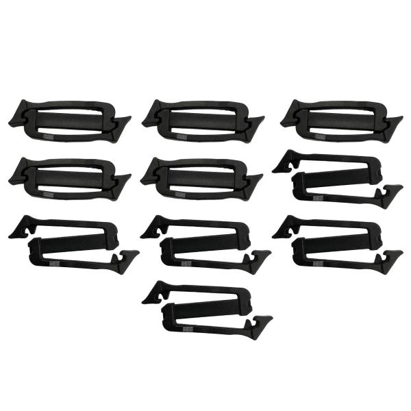 10個のGフックウェビングバックル、バックパックバッグクリップ26mm、DIYブラックハードウェアウェビング接続クリップ、荷物、袋、ハイキングアウトド