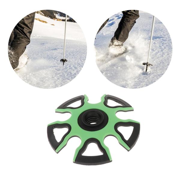 トレッキングポール スノーバスケット 9cm ハイキングスティック アクセサリー アウトドア クライミング用 グリーン