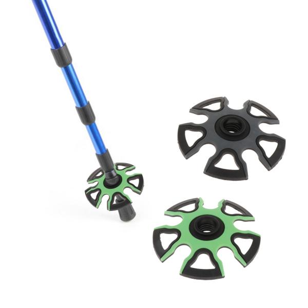 トレッキングポール スノーバスケット 9cm ハイキングスティック アクセサリー アウトドア クライミング用 グリーン