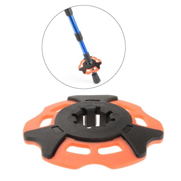 トレッキングポール スノーフレークバスケット ハイキングポール トレッキング アウトドア バックパッキング用 オレンジ