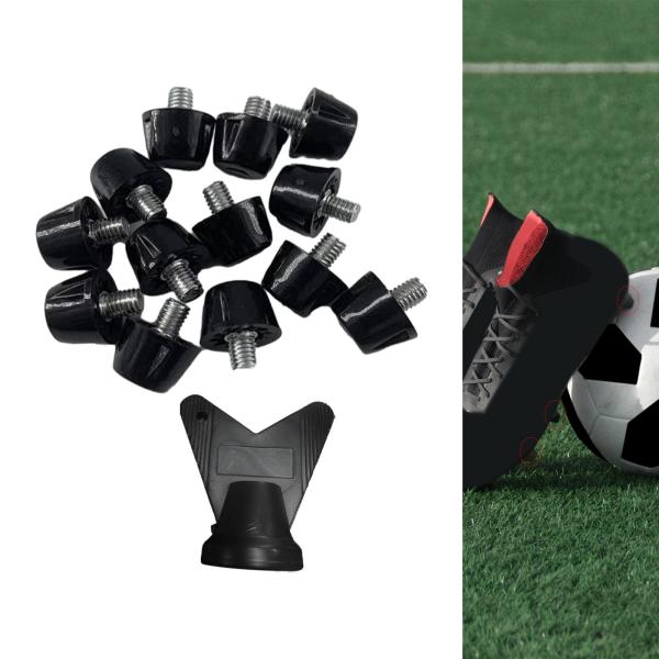 12x サッカーブーツスタッド レンチ付き M5 交換用スパイク ラグビーシューズスタッド 競技用快適なサッカーブーツクリート