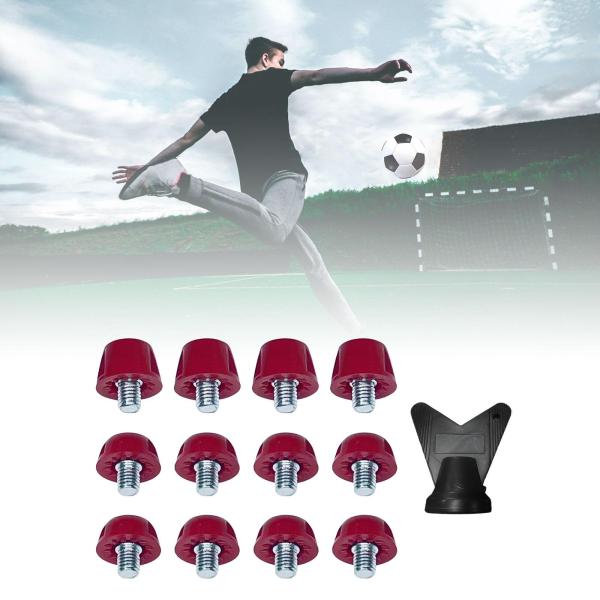 暗赤色 サッカーシューズスパイク サッカーシューズスパイクブーツスタッドナイロンレンチ