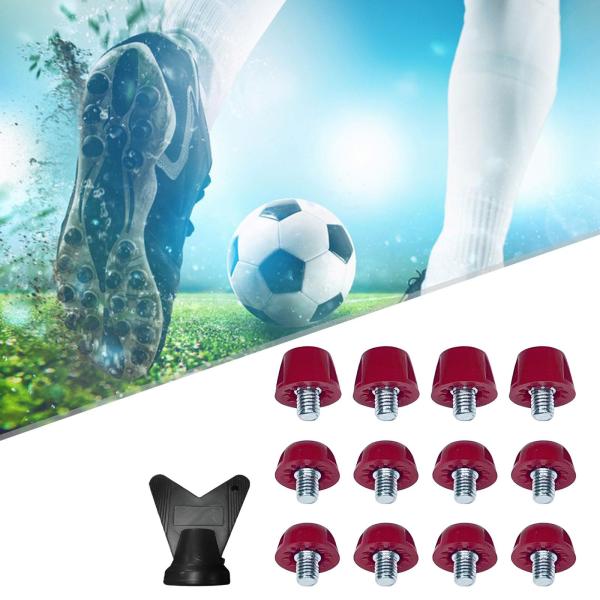 暗赤色 サッカーシューズスパイク サッカーシューズスパイクブーツスタッドナイロンレンチ