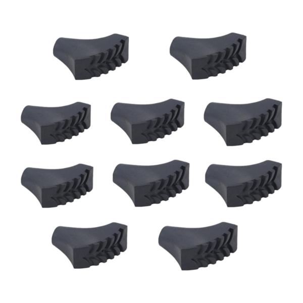 ハイキングポールチップ 10個、ゴム製トレッキングスティックチップの交換品、アウトドア活動用のゴム足ウォーキングポールチップ、ハイキングスティック