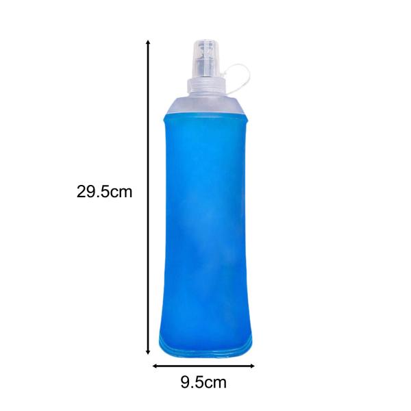 ソフトフラスク 折りたたみ式ウォーターボトル ポータブル水分補給アクセサリー TPU ソフトウォーターボトル ランニング サイクリング ジョギング ハ